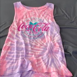 Tie dye Coca Cola muscle tank top
